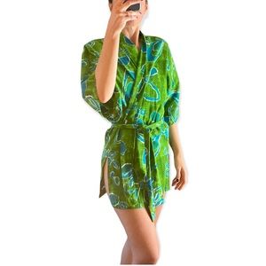 Vintage 1960’s Hawaiian Kimono Mini Robe (Kimo’s Polynesian Shop Made in Hawaii)